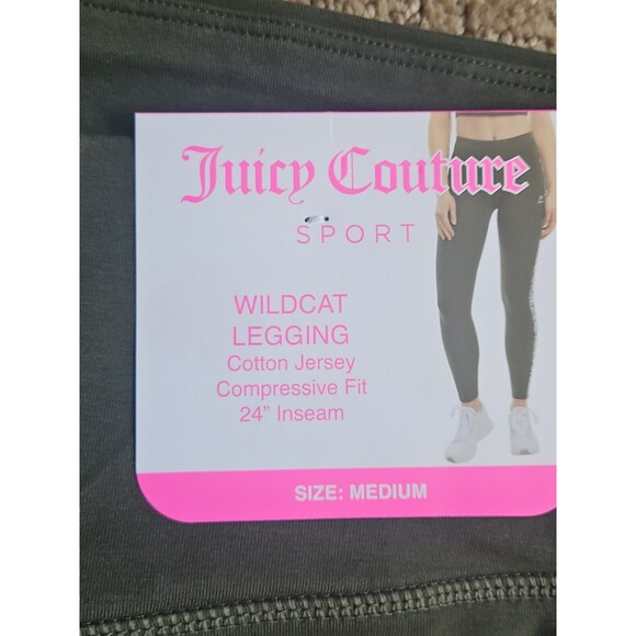 NWT Juicy Couture Sport ~ Wildcat Leggings ~ Cotton ~ Compression ~ SZ MEDIUM - Picture 3 of 10